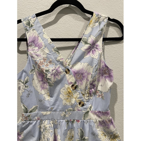 FRANCESCA'S Blue and White Floral Mini Dress - Picture 3 of 6